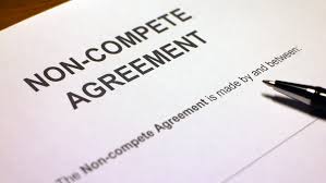 A close up of the words non compete agreement