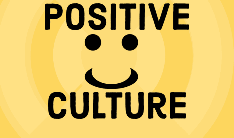 Smiling face with "Positive Culture" text.