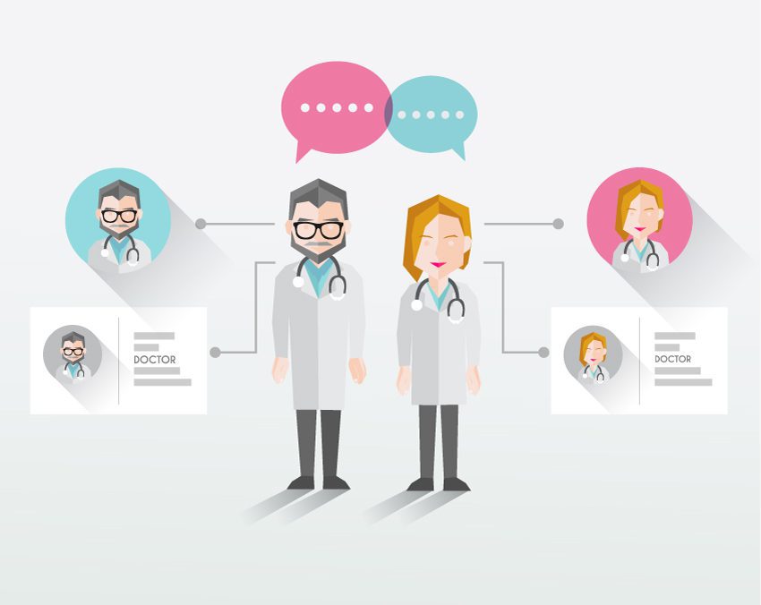 Male,And,Female,Doctor,Vector,Illustration